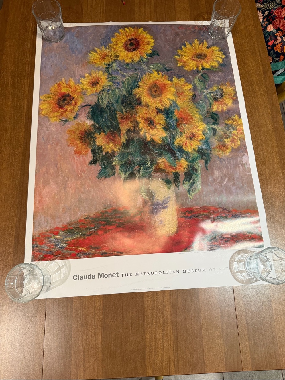 Claude Monet Sunflowers Poster The Metropolitan Museum of Art 27x36